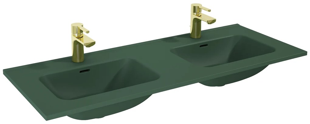Elita Skappa Duo, nábytkové umývadlo 120,8x46x1,8 cm, zelená matná, ELT-146073