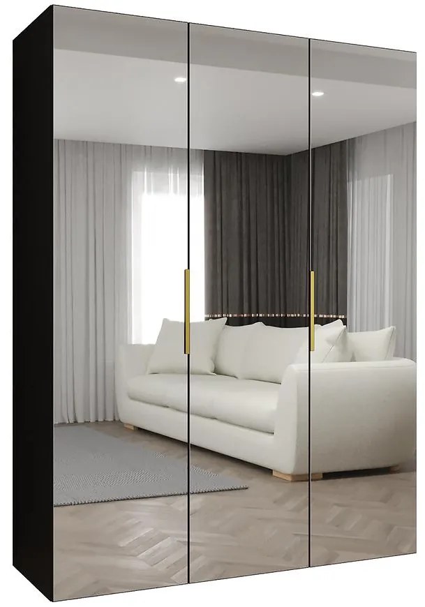 Skriňa Marbella III 150 čierna/zlatá