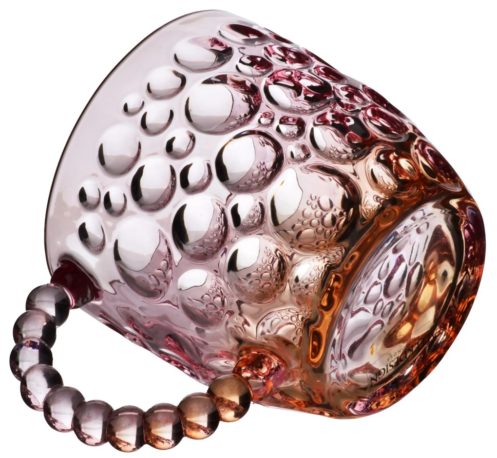 Skleněný hrnek VINI PEARL 350 ml fialový/hnědý