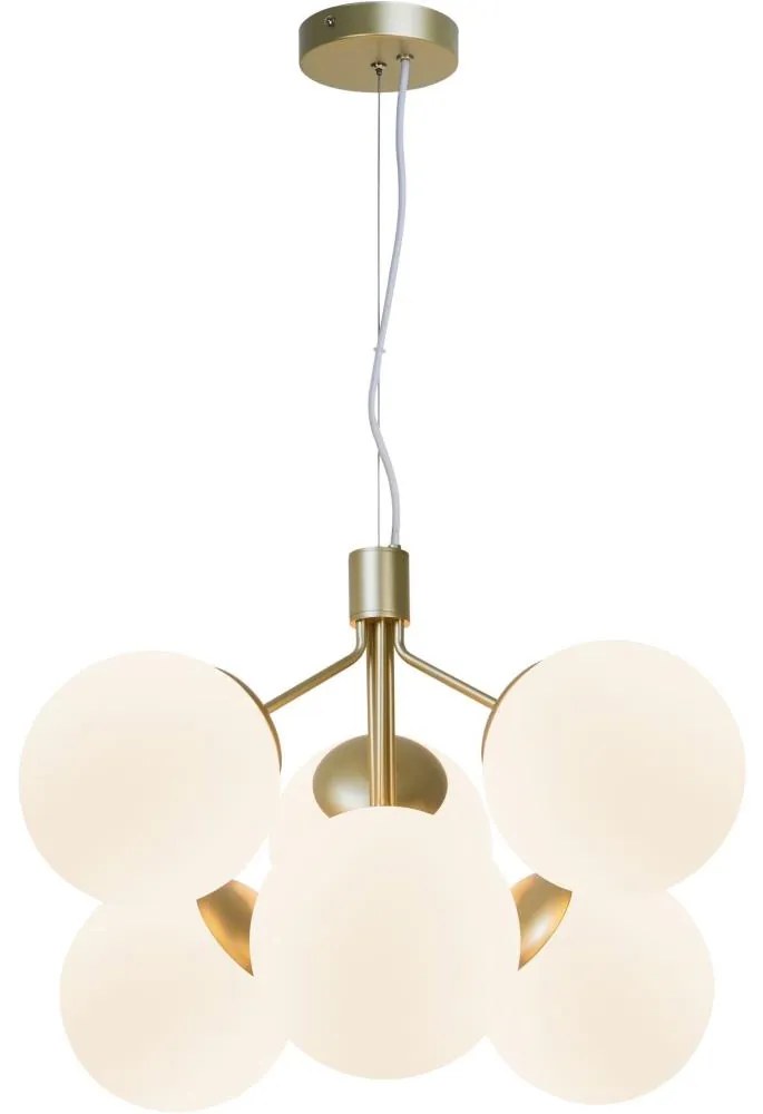 Nordlux - Luster na lanku IVONA 6xE27/28W/230V zlatá