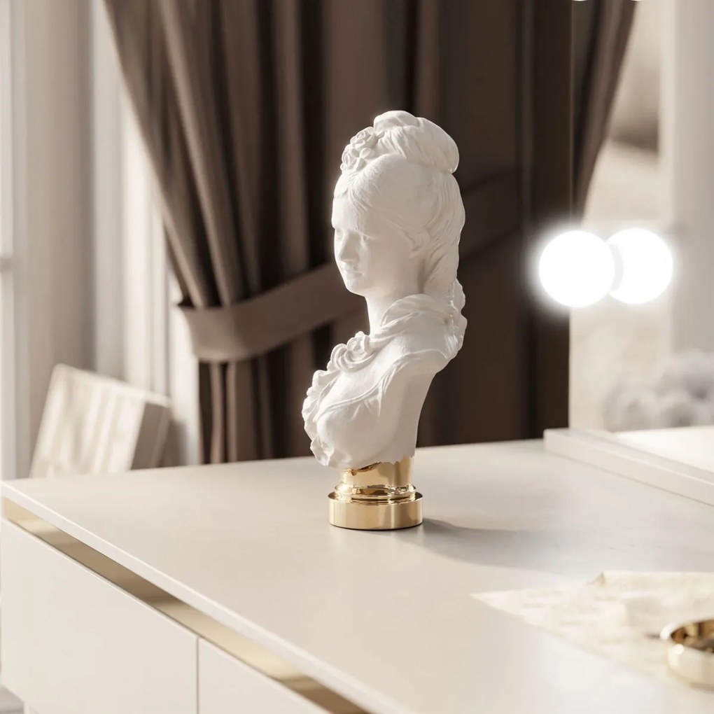 TOALETNÝ STOLÍK NESSIE ELITE 2 KAŠMÍR + ZLATÝ