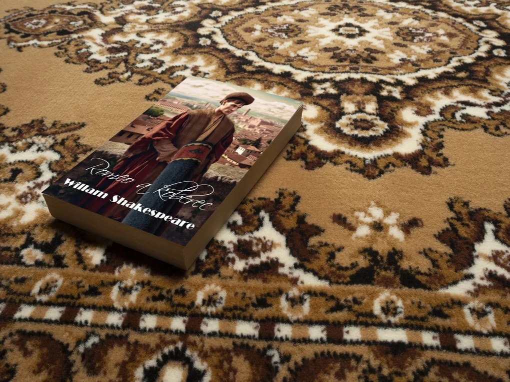 Alfa Carpets, TRHÁK: Kusový koberec TEHERAN T-102 beige kruh, 190x190 (průměr) kruh, béžová, chodba / predsieň