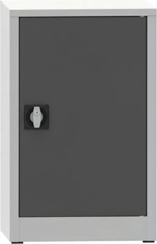 Dielenská policová skriňa na náradie KOVONA, 1 polica, zváraná, 508 x 500 x 800 mm, sivá / tmavo sivá