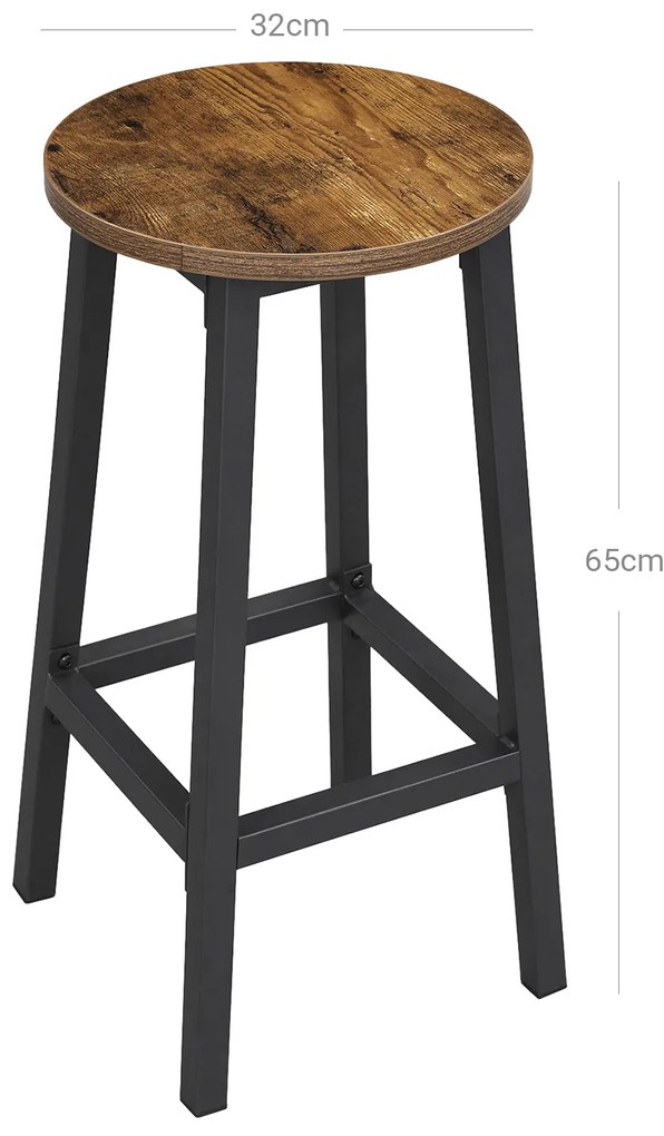 Set barových stoličiek TAYLOR, rustikálne hnedý