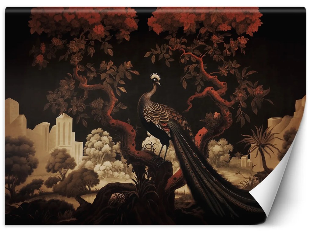 Gario Fototapeta Páv na strome Materiál: Vliesová, Rozmery: 150 x 105 cm