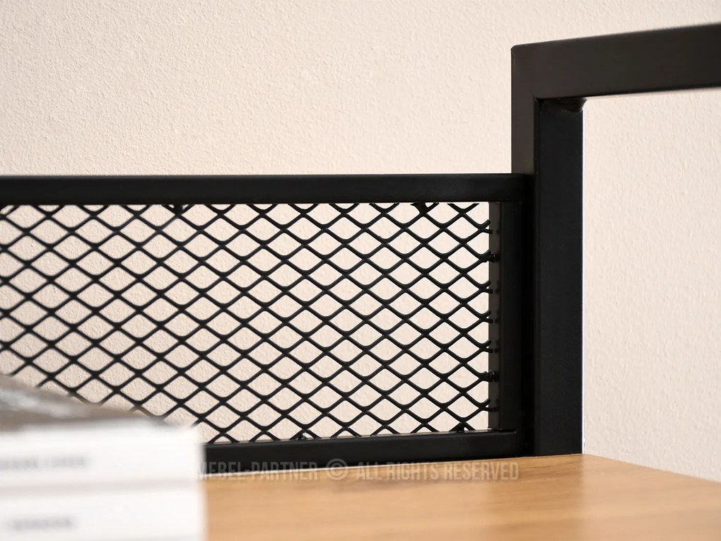 Regál Danube B (dub + čierna). Akcia -21%. Vlastná spoľahlivá doprava až k Vám domov. 1111336