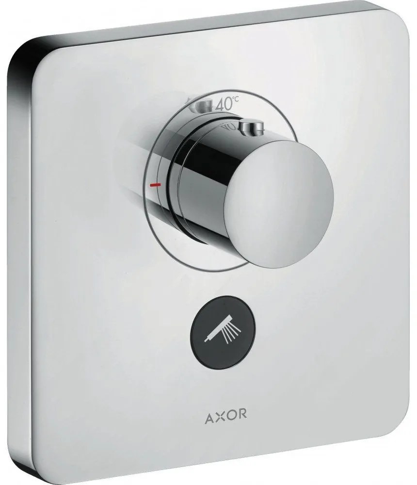 AXOR ShowerSelect termostat HighFlow s podomietkovou inštaláciou, rozeta Softcube, pre 1 spotrebič a ďalší výtok, chróm, 36706000