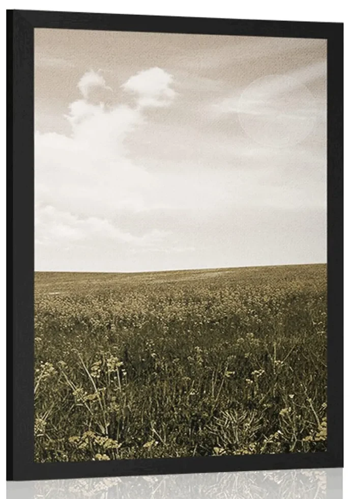 Plagát retro lúka - 30x45 silver
