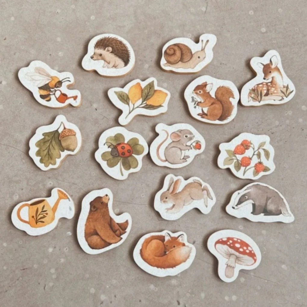 PETIT MONKEY Penové detské puzzle do vane Bear and Friends – 16 ks