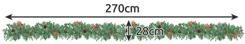 Vianočná girlanda so svetielkami 2,7 m