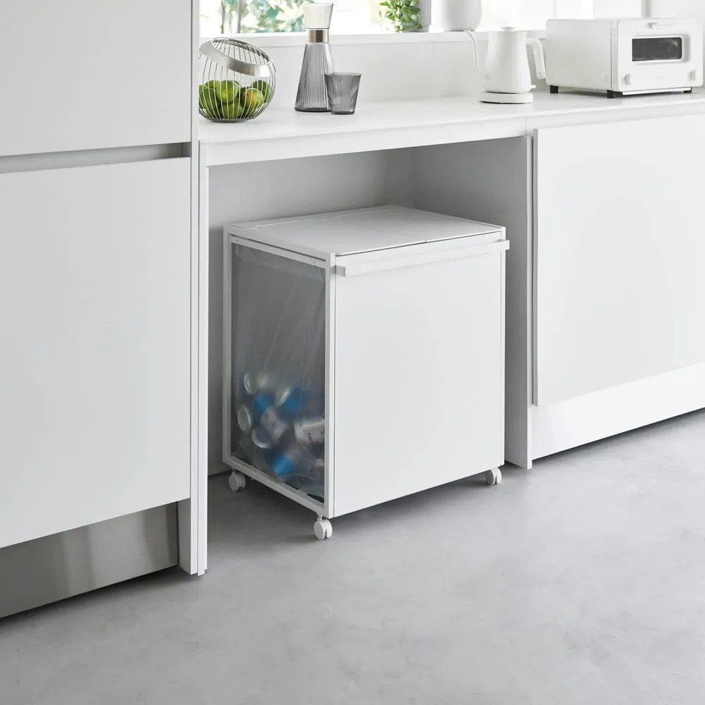 Biely kovový odpadkový kôš na triedený odpad Tower – YAMAZAKI