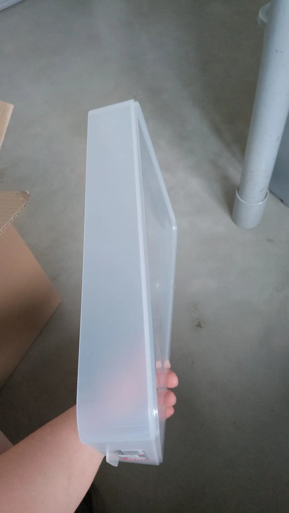 SUNDIS 2. akosť - Plastový úložný organizér Pure Box A4, mliečny