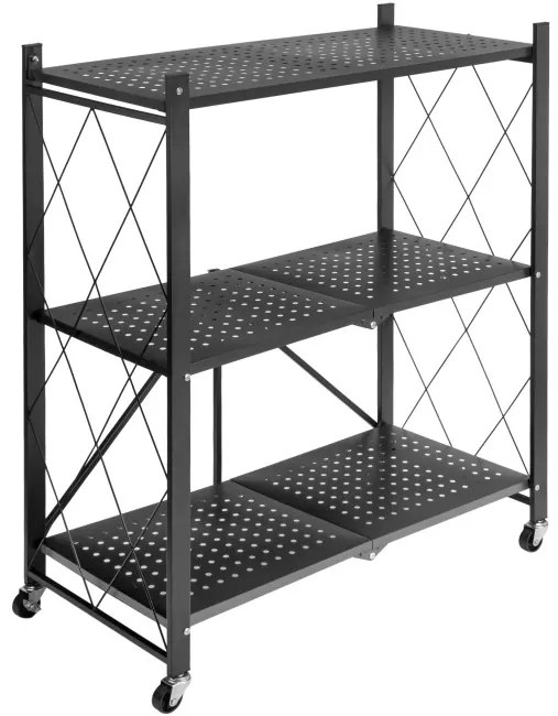 Pojazdný regál GESTEL 3 police čierny