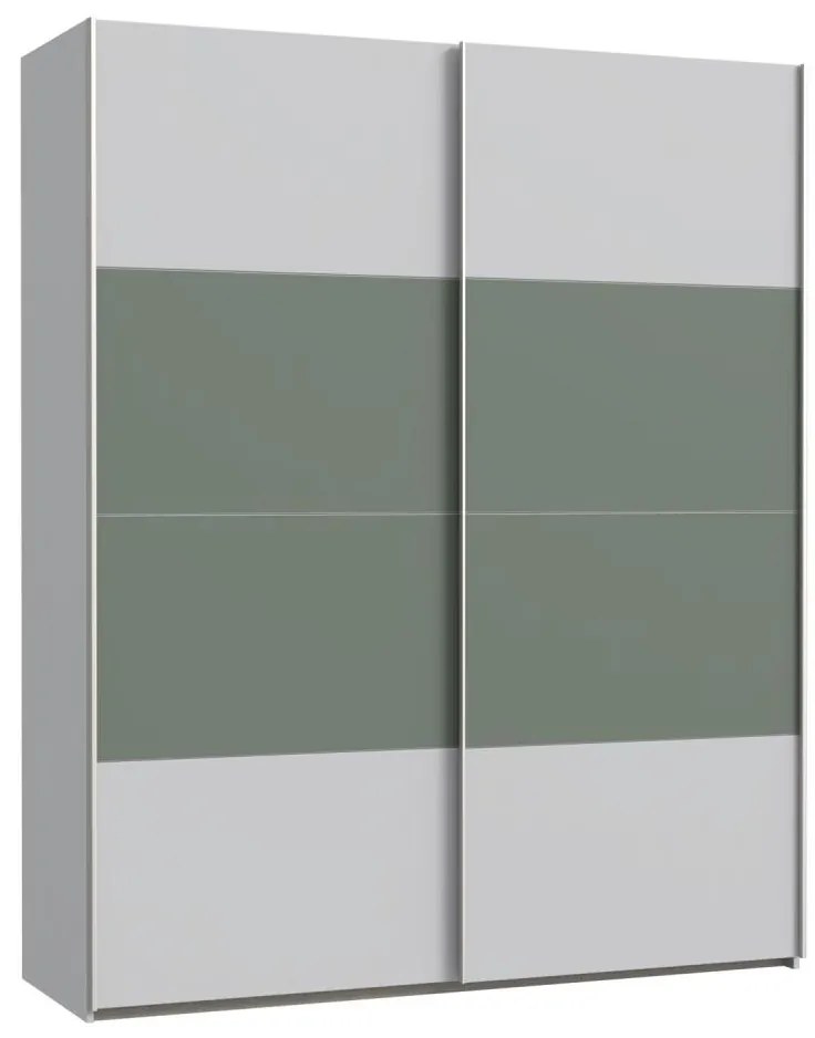 Šatníková skriňa KARO 170x210 cm sivá/zelená