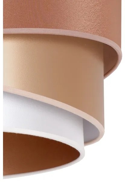 Duolla - Prisadený luster KOBO 1xE27/15W/230V pr. 45 cm medená/zlatá/biela