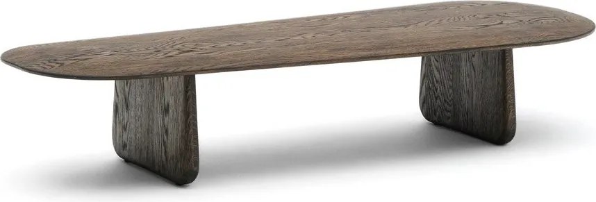 Tmavohnedý konferenčný stolík z dubového dreva 64x146 cm Pirita – Kave Home