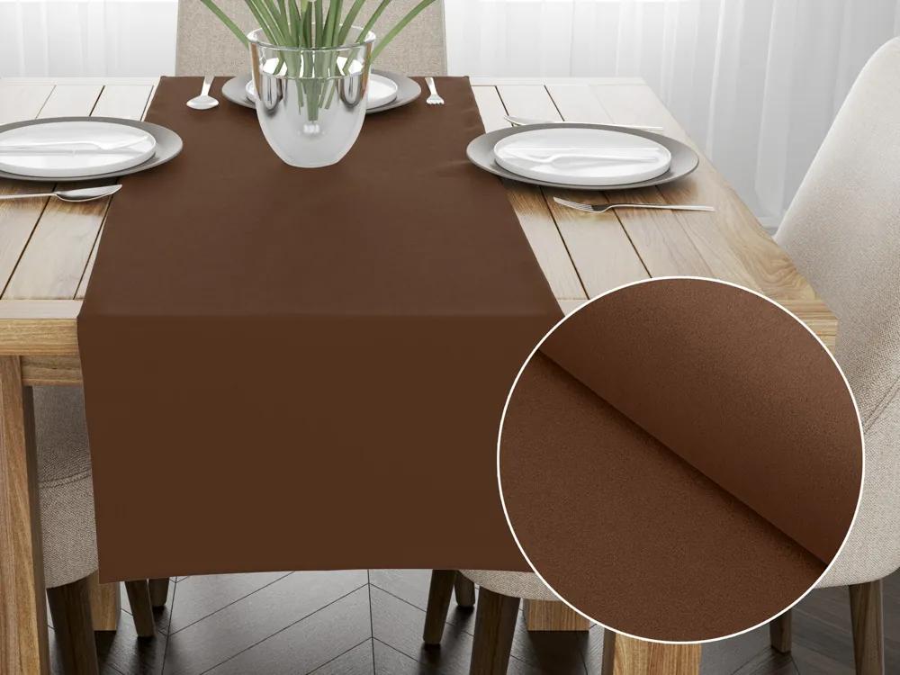 Biante Dekoračný behúň na stôl BKU-114 Čokoládovo hnedý 35x140 cm