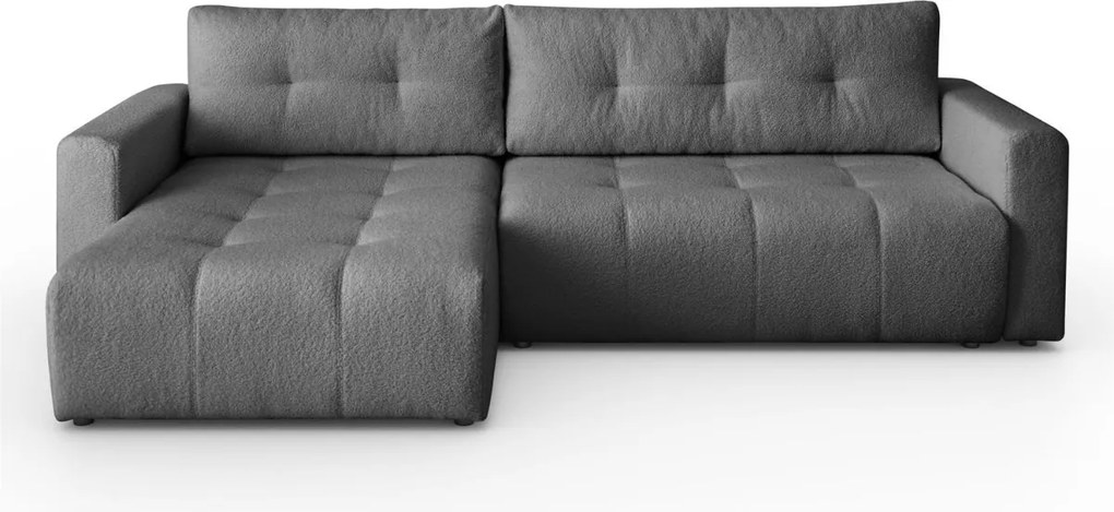 ROHOVÁ SEDAČKA SHARLOTTE 261 x 143 cm ŠEDÁ