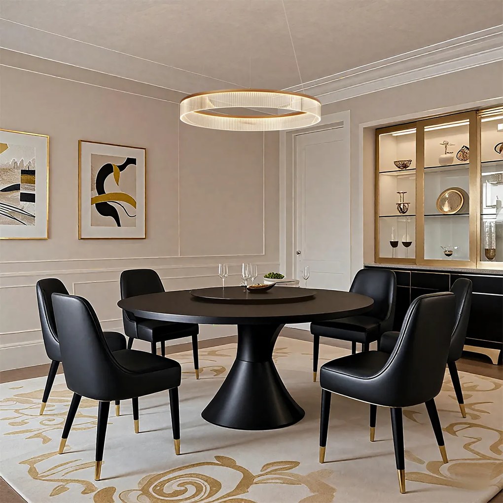 Moderné závesné svietidlo mosadzné 78 cm vrátane LED s 3-stupňovým stmievaním - Anello Chandelier