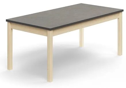 Stôl DECIBEL, 1400x700x590 mm, akustické linoleum, breza/tmavošedá