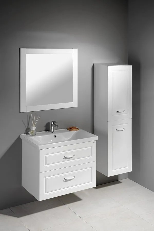 Aqualine Aqualine, FAVOLO umývadlová skrinka 76,5x60x44,6 cm, biela mat, FV280