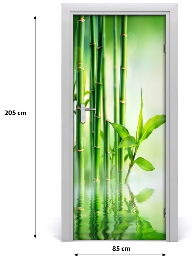 Fototapeta na dvere Bambus vo vode 85x205 cm
