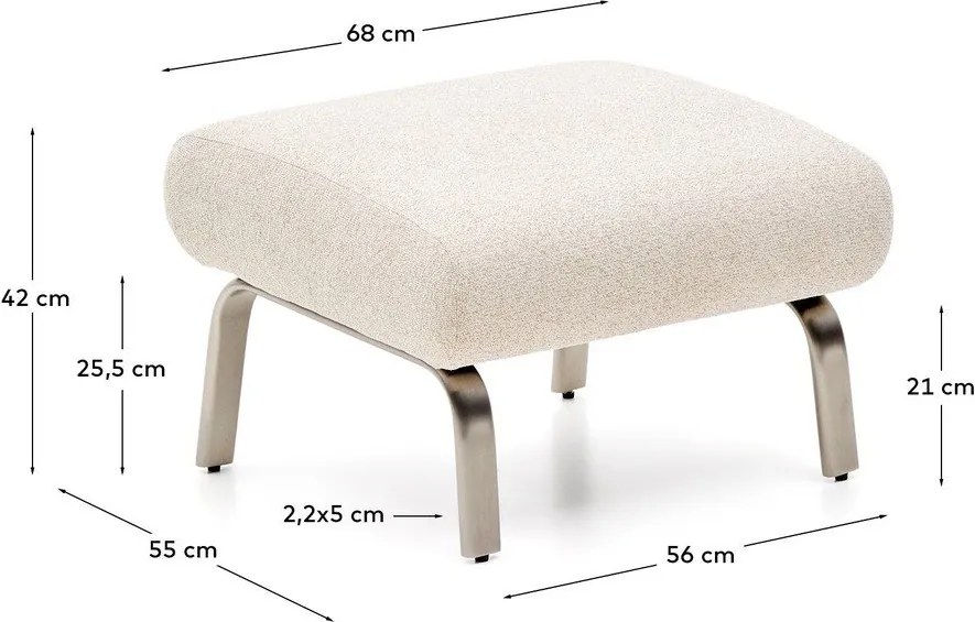 Béžová ženilková podnožka Amsen – Kave Home