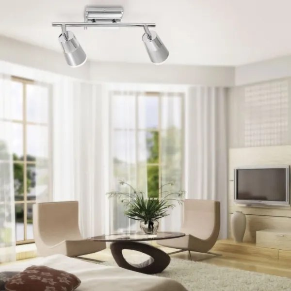 JUST LIGHT. 11229-17 - LED Bodové svietidlo DALLI 2xLED/3,5W/230V chróm