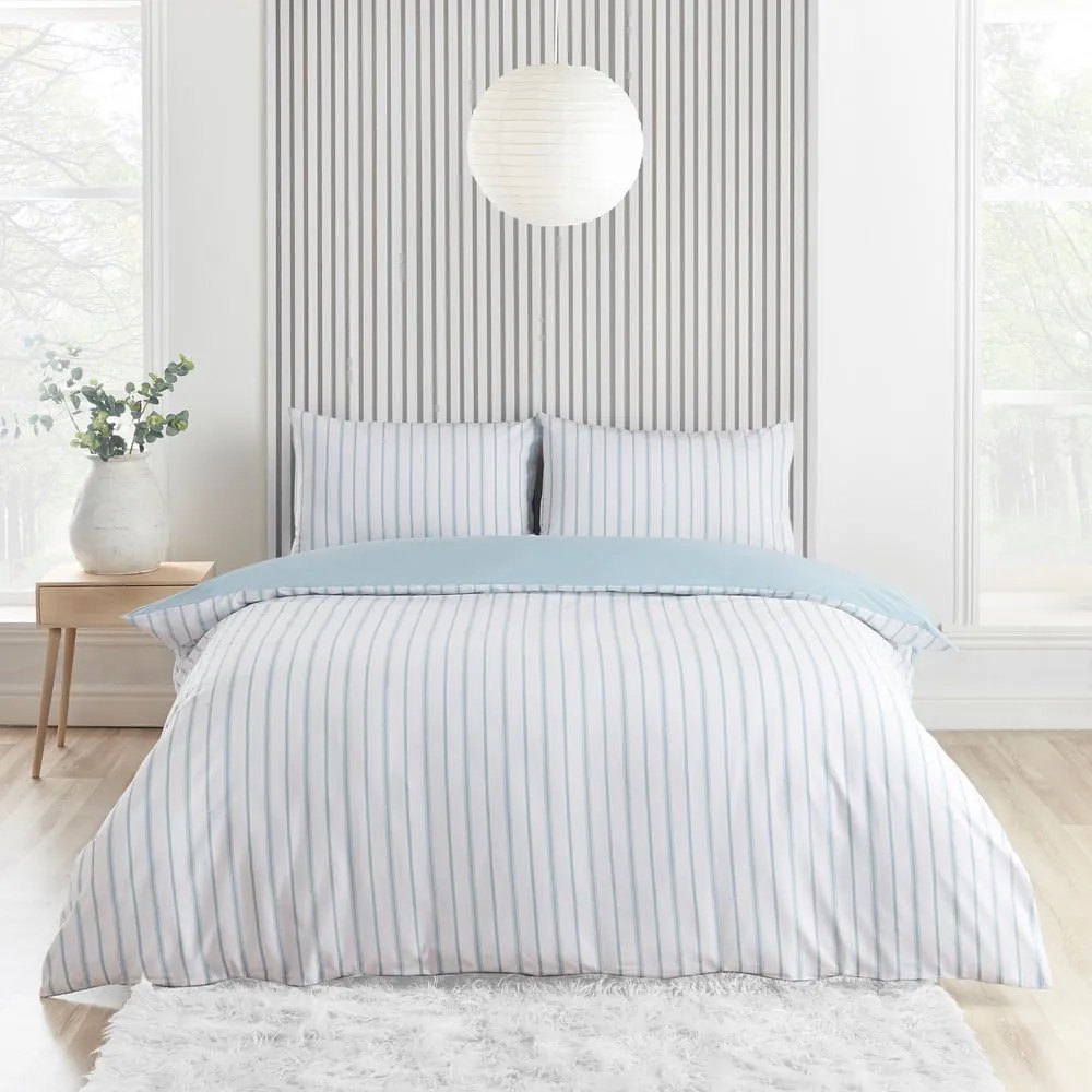 Biele/modré obliečky na dvojlôžko/predĺžené 230x220 cm Meadowsweet Floral – Catherine Lansfield