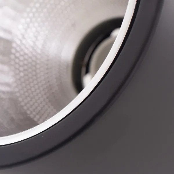 Bodové svietidlo JUPITER 1xE27/20W/230V pr. 16,5 cm čierna