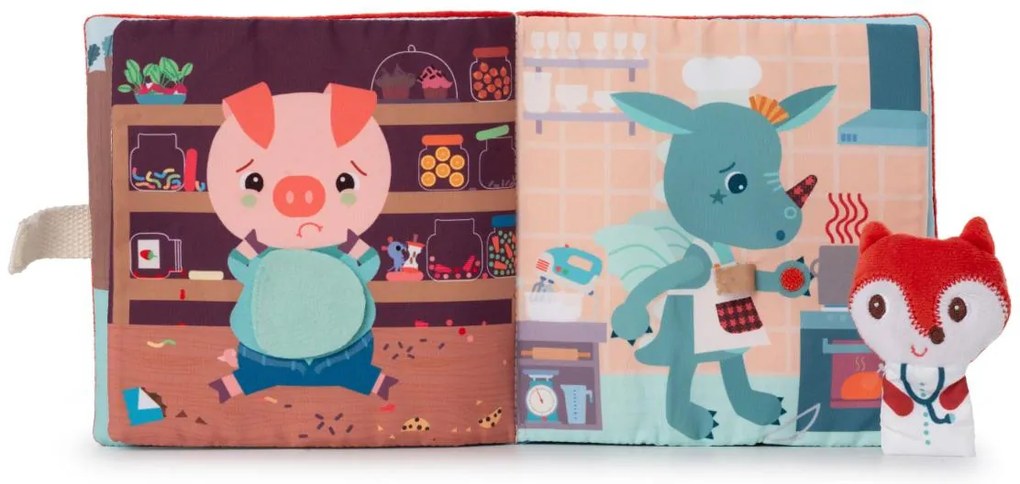 Lilliputiens - textilná knižka s prstovou bábkou - doktorka Alice