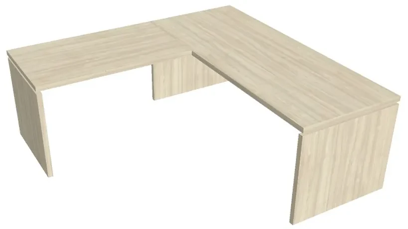 Ergonomický stôl Verno 200 x 200 cm, ľavý, agát