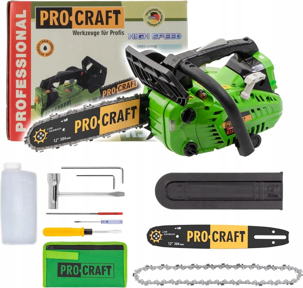 Benzínová reťazová píla Procraft K350S