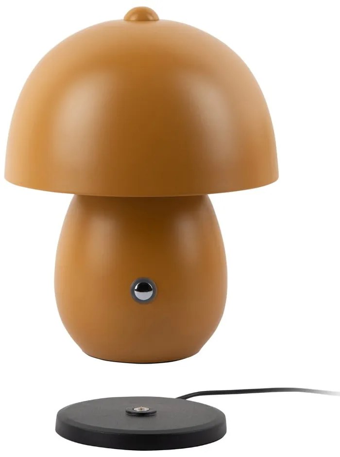 Okrovožltá LED stolová lampa s kovovým tienidlom (výška 18 cm) Mono LED – Leitmotiv