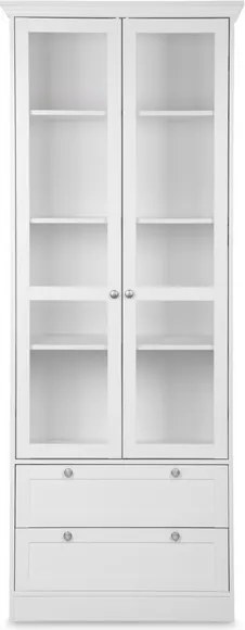 Vysoká vitrína Landwood, biela