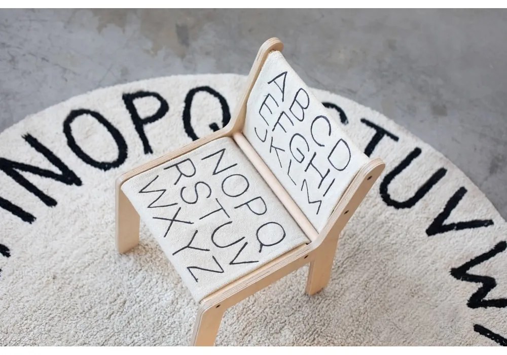 Detská stolička v béžovo-prírodnej farbe ABC – Lorena Canals