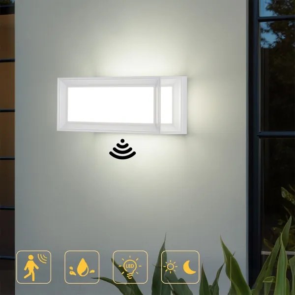 BRILAGI - PARKER LED vonkajšie nástenné svietidlo s pohybovým senzorom LED/12W/230V biele IP44
