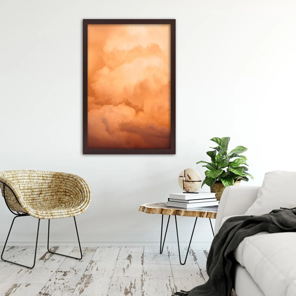 Gario Plagát Mraky pri západe slnka Farba rámu: Prírodná, Rozmery: 20 x 30 cm