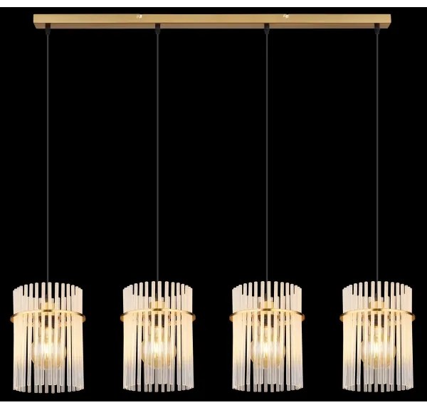 Globo 15698-4HM - Luster na lanku GORLEY 4xE27/60W/230V zlatá