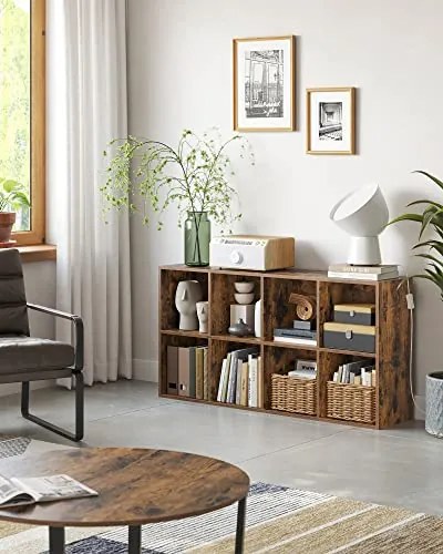 Knižnica s 8 priehradkami VASAGLE LBC024T01