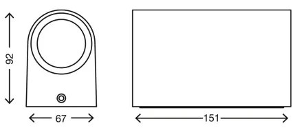 Telefunken 308006TF - LED Vonkajšie nástenné svietidlo 2xGU10/5W/230V IP44