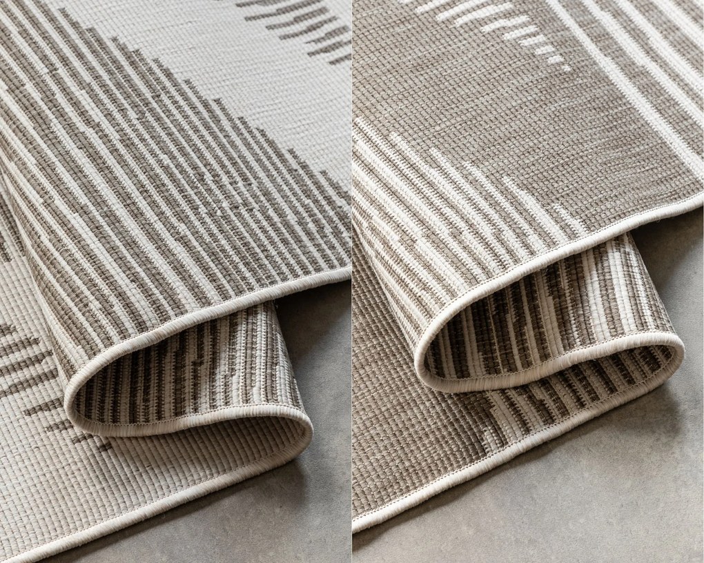 Kusový koberec Gemini 106016 Linen z kolekcie Elle – na von aj na doma, 120x170, béžová, chodba / predsieň, ELLE Decoration