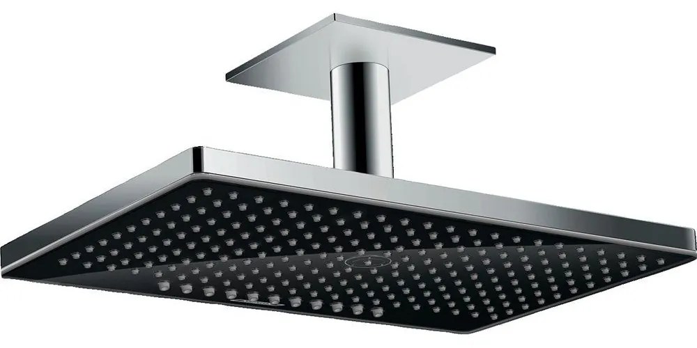 HANSGROHE Rainmaker Select horná sprcha 2jet, 466 x 300 mm, s prívodom zo stropu 100 mm, čierna/chróm, 24004600