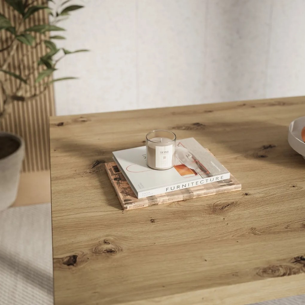 PLUTO JEDÁLENSKÝ STÔL DUB ARTISAN / BIELY 125 cm