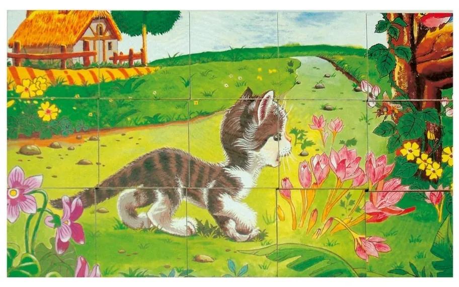 Bino Obrázkové kocky Domáce zvieratá, 15 ks