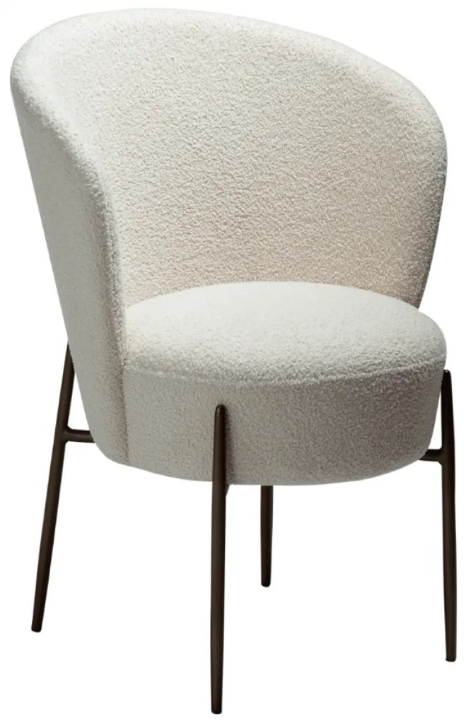 ORBIT ČALÚNENÁ STOLIČKA brown bouclé/black