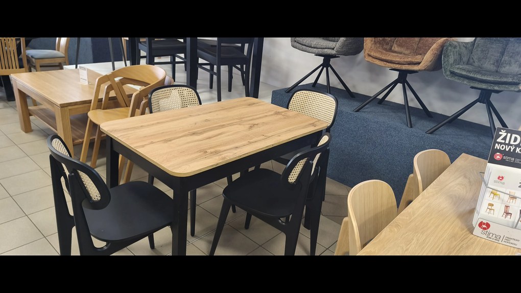 STIMA Stôl KONY Vyberte odtieň ->: Dub Wotan, Vybetre odtieň podnože ->: Biela, Vyberte rozmer ->: 110 x 70 cm