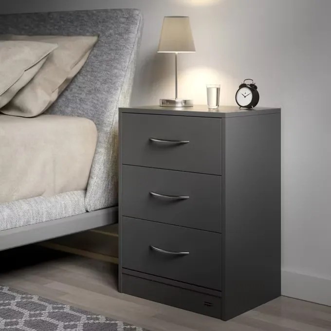 InternetovaZahrada Sada 2 ks nočných stolíkov Eloise 54x39x28 cm - LED antracit