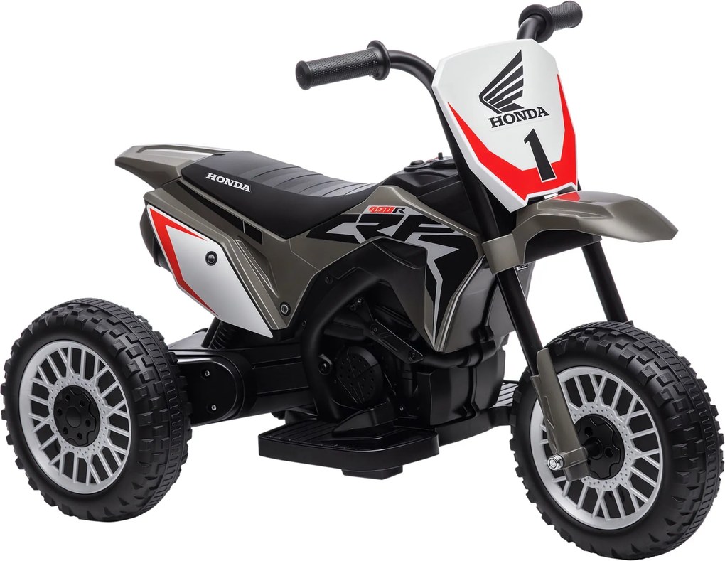 HOMCOM Elektrická motocykel pre deti s licenciou Honda CRF450RL, 6V napájaný motocykel s rýchlosťou 3 km/h, zvukom klaksónu a zvukom štartu, nosnosť 2