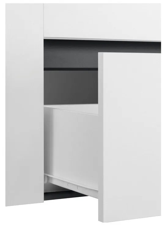 Bielo–antracitová závesná skrinka pod umývadlo 80x53 cm Wisla – Støraa